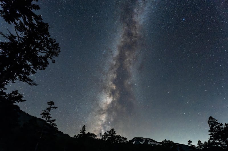 Castle with Milky Way backdrop
